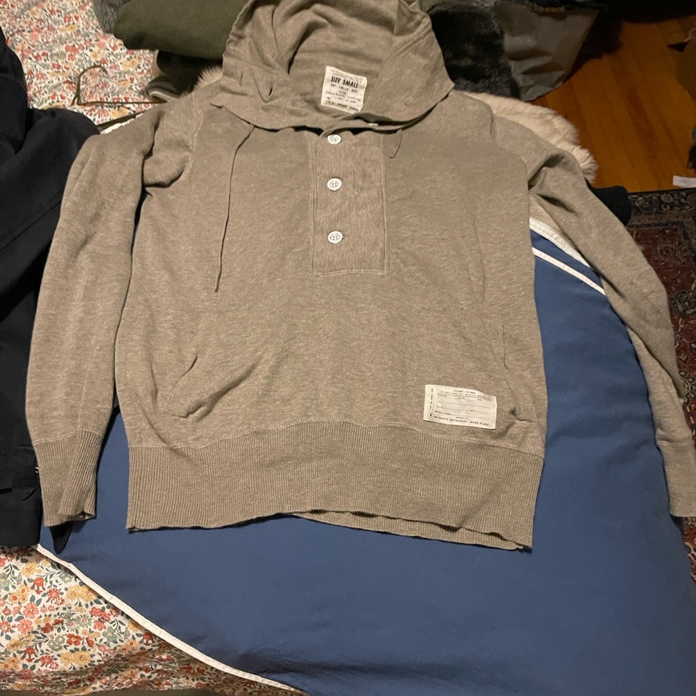 All Saints Taupe Hoodie Sweater